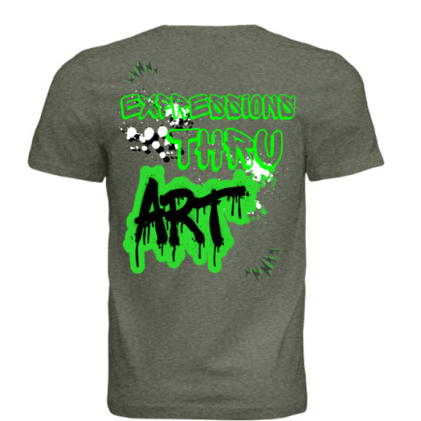 Military Green Triblend - BACK